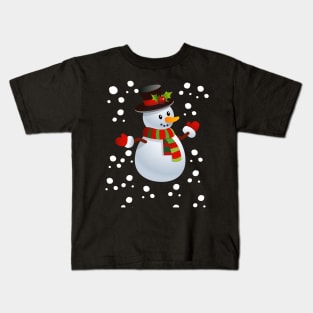 Snowman In The Snow Kids T-Shirt